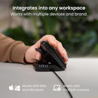 Contour Unimouse Ergonomic Vertical Mouse for Left Hand – Adjustable 35°-70° Angle, Customizable Thumb Rest, Wired, 6 Programmable Buttons, All Day Comfort and Pain Relief