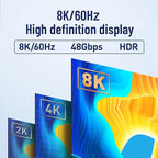 Y.D.F 8K@60Hz HDMI Switcher 5 in 1 Out Aluminum Support 4K@120Hz HDR10+ HDCP 2.3 CEC HDMI 2.1 Switch Splitter Compatible with PS5/4 Xbox X/S Nintendo Switch/OLED Roku Apple TV Fire Stick UHD TV