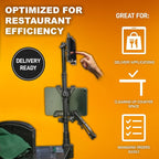 iBOLT Tablet Tower- Point of Purchase/POS Clamp Mount - with 3 TabDock Holders Perfect for Multiple delivery Applications (DoorDash, Uber eats, Postmates, etc.) Fits 7 to 10 inch Tablets