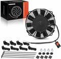 A-Premium 7.5'' 7.5 inch Slim Fan Pull Universal Electric Radiator Cooling Fan Assembly, 12V 80W with Mount Kit