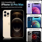 Uyiton for iPhone 12 Pro Max Camera Lens Protector, [Drop Protection][Strong Adsorption] 9H Tempered Glass Camera Cover Screen Metal Ring Case Friendly Scratch Resistant Easy to Install - Gold