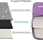 MOSISO Laptop Case 13.3 inch, 13-13.3 inch Laptop Sleeve Compatible with MacBook Air/Pro 13 / Pro 14, HP Dell ASUS Lenovo Notebook, Polyester Vertical Computer Sleeve Bag with Pocket, Light Violet