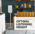 SANUS Wireless Speaker Stand for Sonos Five and Sonos Play:5 - Audio Enhancing Design for Vertical & Horizontal Audio with Built-in Cable Management & Premium Alloy Materials WSS52-W2 (White)