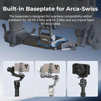 SMALLRIG Metal Phone Mount with Baseplate for Arca-Swiss,Compatible for DJI RS 4 Mini & RS 3 Mini, Cell Phone Mount Adapter Support Free Adjustment Joints, Phone Tripod Mount for iPhone 16 15-5338