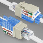 Everest 45° Angled RJ45 Cat5e Keystone Jacks 50-Pack in Ivory - Slim Profile Female RJ45 Connectors - Cat 5e Keystone Jack - Compatible with 45° Angled Speed Termination Tool - 45Term (B0BL3GS7ZY)