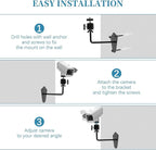 4-Pcs Camera Wall Mount Bracket, 360 Camera Mount with 1/4 Inch Thread, Metal Security Camera Mount, Camera Holder for Surveillance Cameras, Solar Panels, Lights