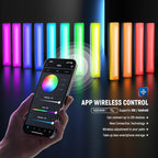NEEWER RGB1 LED Tube Light Stick with Metal Barndoor, Handle, Touch Bar/APP Control, Magnetic Handheld RGB Video Light, 3200K-5600K CRI98+ Dimmable Photography Lighting with 6400mAh Battery, 17 Scenes