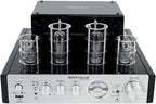 Rockville BluTube 70W Tube Amplifier Stereo Receiver, Bluetooth, EDR, Compact Design, Warm Sound, for Home Audio Enthusiasts