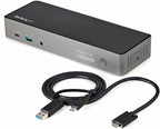 StarTech.com USB-C / USB-A Hybrid Docking Station for MacBook Pro / Air M1 M2 M3 M4 & Windows, Universal Triple 4K 60Hz HDMI DP Dock, Thunderbolt Compatible, 85W Laptop Charging - TAA