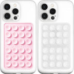 Anteel MAX Silicone Suction Phone Case Adhesive Mount, Upgraded Super Strong Grip, Durable, Easy to Use, Hands-Free Sticky Phone Holder for Selfies, Tiktok Videos, 2.56"x3.94" (LPK&TP)