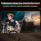 CCZ DC01 Pro in Ear Monitor Headphones, iems for Gaming, Professional Gaming Earbuds Super Bass Wired Earphones with 1DD, Patent Ear fins, Ear tips, for Singers Musicians Podcaster (black without mic)