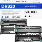 DR820 Drum Unit (Not Toner) Replacement for Brother DR-820 Imaging Drum Compatible for HL-L6200DW L6200DWT L5200DW L5100DN L5000D L6400DW MFC-L5800DW L5700DW L6700DW L6800DW DCP-L5600DN Printer 2-Pack