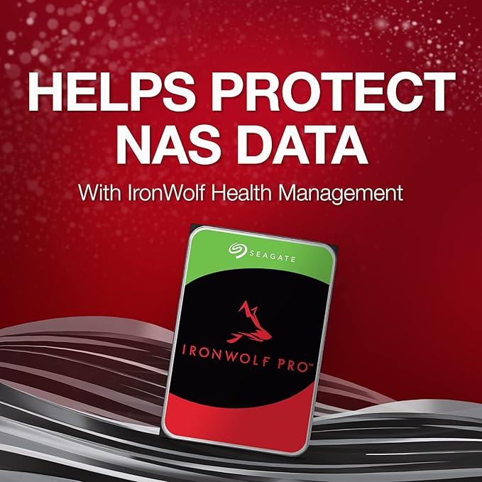 Seagate IronWolf Pro 24TB Enterprise NAS Internal HDD Hard Drive – CMR 3.5 Inch SATA 6Gb/s 7200 RPM 512MB Cache for RAID Network Attached Storage, Rescue Services (ST24000NT002)