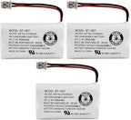 New! Genuine Uniden BBTY0651101 BT-1007 NiMH 600mAh DC 2.4V Rechargeable Cordless Telephone Battery (3-Pack)