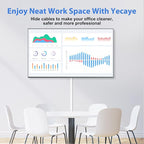 Yecaye Cord Hider, One-Cord Cable Concealer, Cord Covers for Wires on Wall, Easy Install Cable Management Kit for 2 Small Wires, Cables Raceway Home Office, W0.59in H0.4in, White