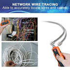 Goeco Ethernet Network Toner RJ11 RJ45 Network Cable Tester LAN Tracker Wire Finder Cat5 Cat6 with 2 Network Wire Stripper Toolkit Orange