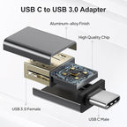 Elebase USB C to USB Adapter 4Pack,USBC Male to USB 3.0 Female MacBook Pro Air Adapter,Type C Thunderbolt 3 OTG Converter for Flash Thumb Drive,iPad mini,Mac,Apple iPhone 16 16e 15,Samsung S25 S24