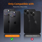 Hoerrye for iPhone 15 Pro Max/iPhone 15 Pro Camera Lens Protector [3+1] [Keep Lens Original Design] 9H Tempered Glass Camera Cover Screen Protector,Colorful Titanium