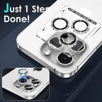 YWXTW Designed for iPhone 15 Pro/iPhone 15 Pro Max Camera Lens Protector Bling, [New Glitter Design] Individual Metal Tempered Glass Camera Cover Accessories Case Friendly (Silver Titanium Glitter)