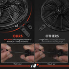 A-Premium 10'' 10 inch Universal Slim Fan Electric Radiator Cooling Fan Assembly, 12V 80W with Mount Kit