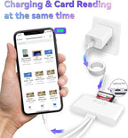 5-in-1 Memory Card Reader for iPhone, SD Card Reader USB C OTG Adapter with USB C to A Connector Micro SD/SD Dual Slots for iPhone/iPad/Galaxy/Android/Computer/Laptop/More