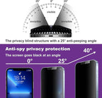 2 Pack Matte Privacy Screen Protector for iPhone 13 Pro Max/iPhone 14 Plus, 9H Tempered Glass, Full Coverage, Anti-Fingerprint, Auto Dust-Elimination, No Bubble, Easy Installation
