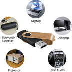 EASTBULL Flash Drives Bulk 32GB USB Thumb Drive 10 Pack USB 2.0 Memory Stick Swivel Pen Drive with Lanyard for Storage and Backup (32 GB 10 Colors)