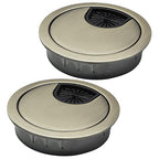 2 Pcs Desk Grommet 2" / 50 mm, Desk Cord Hole Cover, Cable Grommet Metal Zinc Alloy Materilal, Desk Hole Grommet for Home & Office Pc, Detachable Cable Cord Organizer-Bronze