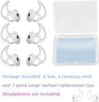 Silicone Ear Tips Replacement Earbud Tips Compatible with Bose Quietcomfort and Sport Headphone Ear Bud Tips Earbud Covers Large 3 Pairs