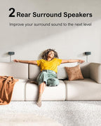 ULTIMEA 7.1 Sound Bars for Smart TV, 4 Wired Surround Speakers, Virtual Surround Sound System, 410W Peak Power, App Control, TV Soundbar with Wireless Subwoofer, Home Theater Sound System, 2025 Model