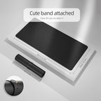 YSAGi Office Desk Pad, Desk Mat, 23.6" x 13.7" Ultra Thin Waterproof PU Leather Desk Blotter, Laptop Leather Desk Pad Protector for Keyboard and Mouse, Dual-Sided Desk Writing Pad for Office(Black)