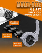 MAXRICH Barbell Clamp 1 inch Multiple Sizes & Adjustable Weight Clips for Quick Release Barbell Collars