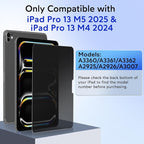 MOBDIK Privacy Screen Protector Compatible with iPad Pro 13 Inch M5 2025 / M4 2024, Anti Spy, 9H Tempered Glass, EZ Kit 1 Pack
