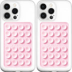 Anteel MAX Silicone Suction Phone Case Adhesive Mount, Upgraded Super Strong Grip, Durable, Easy to Use, Hands-Free Sticky Phone Holder for Selfies, Tiktok Videos, 2.56"x3.94" (LPK&LPK)