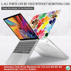 CISSOOK Compatible with MacBook Air 13.6 inch Case 2025 2024 2023 2022 Release A3240 A3113 A2681, Plastic Hard Shell Case Keyboard Cover Set for MacBook Air 13 inch M2 M3 M4, Colorful Floral