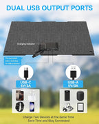 Ecosonique 30W Portable Solar Charger Foldable Solar Panels with USB C USB A ETFE Waterproof for Camping Backpacking Compatible with Cell Phone, iPhone, iPad, Samsung Galaxy, LG, Power Banks