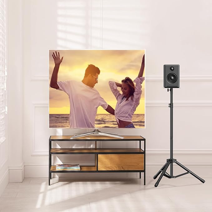 Tripod Speaker Stands with Carry Bag, Foldable for Storage, Ideal for DJ PA, Adjustable Height 35.62" to 47.24"