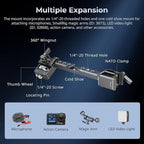 SmallRig Adjustable Camera Monitor Mount with Quick Release NATO Clamp, Cold Shoe Mount, Anti-Twist Design for DJI RS 4 Mini/RS 2 / RSC 2 / RS 3 / RS 3 Pro/RS 3 Mini - 5337