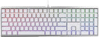 Cherry MX 3.0 S Wired Mechanical Gaming Keyboard. Aluminum Housing Built for Gamers w/MX Blue Switches. RGB Backlit Color Display Over 16m Colors. from The Makers of MX. Full Size. Pure White.