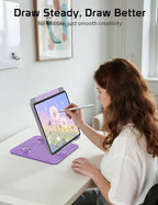 Aluminum Laptop Stand for Desk – Adjustable Ergonomic Laptop Riser, Foldable & Portable Holder Fit for MacBook & 10"-16" Laptops for Office, Home & Travel,Purple