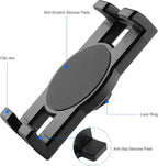 Clip Clamp Tablet Holder for Desk/Table/Glass Door/Desktop Baffle/Easel,Compatible with 7~12.9 inch iPad/Nexus/LG G Pads/Fire HD,360°Adjustment Aluminium Alloy Arm Metal Mount