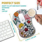 Hokafenle Ergonomic Mouse Pad Wrist Support, Wrist Rest Mousepad for Carpal Tunnel Pain Relief with Integrated Memory Foam Slope Massage Bulge (11.8x7.9 inch,Flowers and Ladybugs