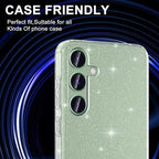 for Samsung Galaxy S25 Plus Camera Lens Protector, Individual Metal Ring Tempered Glass Lens Cover, [Strong Adsorption] Scratch Resistant Ultra-Thin HD Clear Lens Cover, 1 Set-Light Green