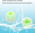 Silicone Earbud Tips - Fit Most In-Ear Earbuds (Inner Hole 3.8mm - 5.1mm) - 9 Pairs S M L