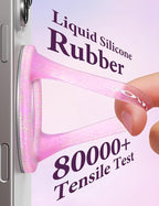 JOYROOM Magnetic Phone Grip, Silicone Finger Loop Grip [Stylish Twinkle][Glitter] Phone Grip for Magsafe, for iPhone 16 Pro Max/15 Pro Max/14/13/12 Series, Pink