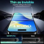 3 Pack Flexible Film Screen Protector for iPhone 16 Pro, Non-breakable Soft TPU Hydrogel Film for iPhone 16 Pro Screen Protector Film (NOT Glass)