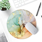 ITNRSIIET Round Mouse Pad with Stitched Edge Premium-Textured Waterproof Non-Slip Rubber Base Desktop Protection Mat Diameter 8.7 inches, Abstract Texture