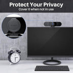 EMEET 3 in 1 Webcam - 1080P Webcam with Microphone and Speakers, Noise Reduction, Auto Low Light Correction W/Cover, C980 Pro USB Camera Web cam 60°-98° for Video Conferencing Streaming/Gaming/Class