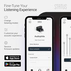 Status Audio Between 3ANC Bone Wireless Earbuds - Triple Driver - Active Noise Cancelling - 6X Microphones - Transparency Mode - 8H Playtime - Bluetooth 5.2. - IPX5 Waterproof