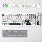 EPOMAKER X Aula F99 PRO Wireless Gaming Keyboard with 8000mAh Battery, Hot Swappable Creamy Keyboard, 2.4GHz/Type-C/BT5.0, NKRO, RGB Backlit for Win/Mac/Gaming (Black&Grey&White)